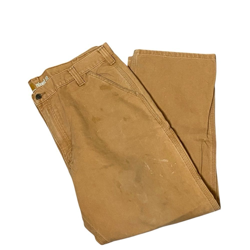 Carhartt WASHED DUCK RELAXED-FIT DUNGAREE In Carhartt Brown Men's Size 42 x 30